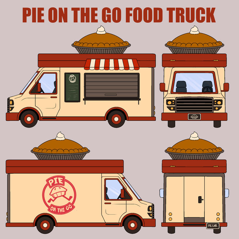 "Pie on the Go" Food Truck Software Used: Procreate