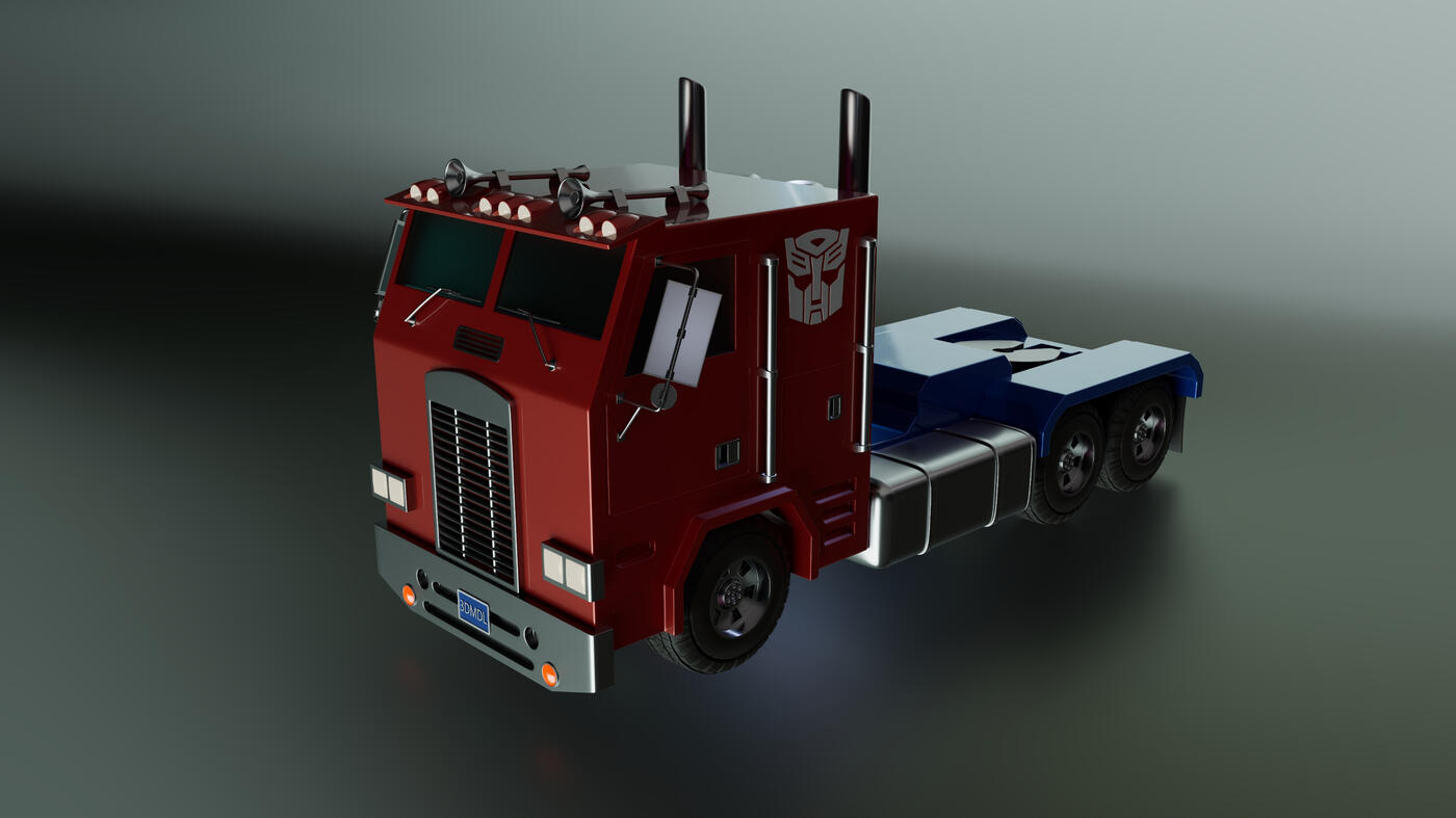 Optimus Prime Truck Software Used: Maya