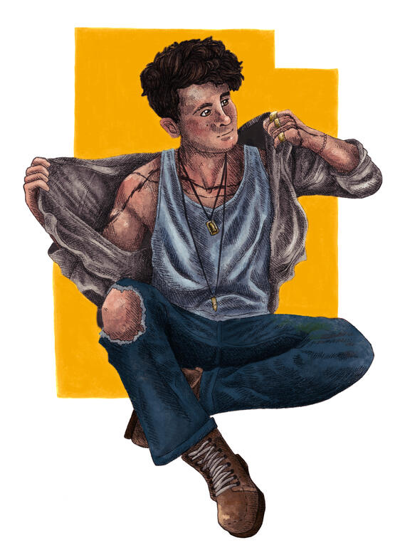 Anthony Padilla Fan Art Materials Used: Pen, Ink Wash Software Used: Photoshop